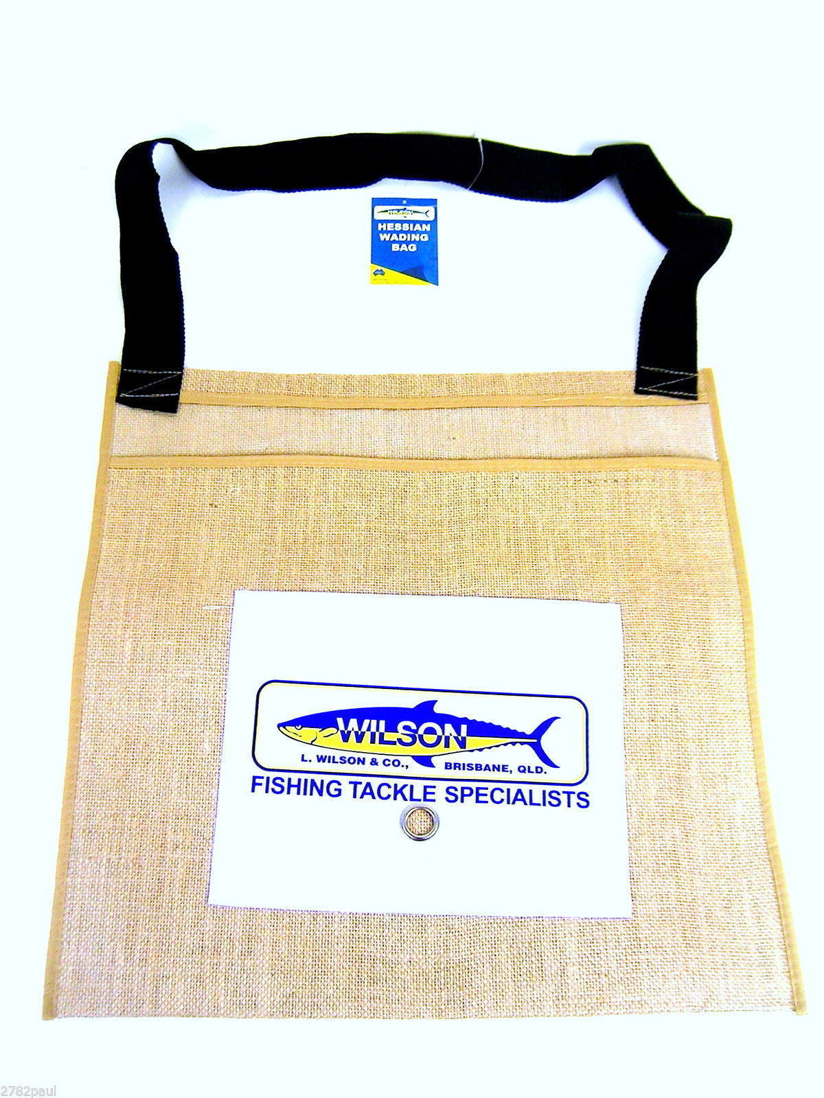 Wilson Hessian Wading BagFront PocketDrainage HolesBeach/Surf/Tailor