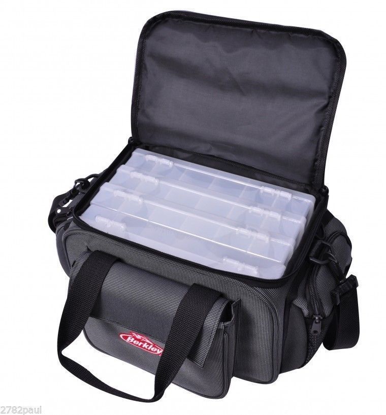 Berkley Mini Ranger Soft Tackle Bag With 4 Medium Tackle Boxes + 1