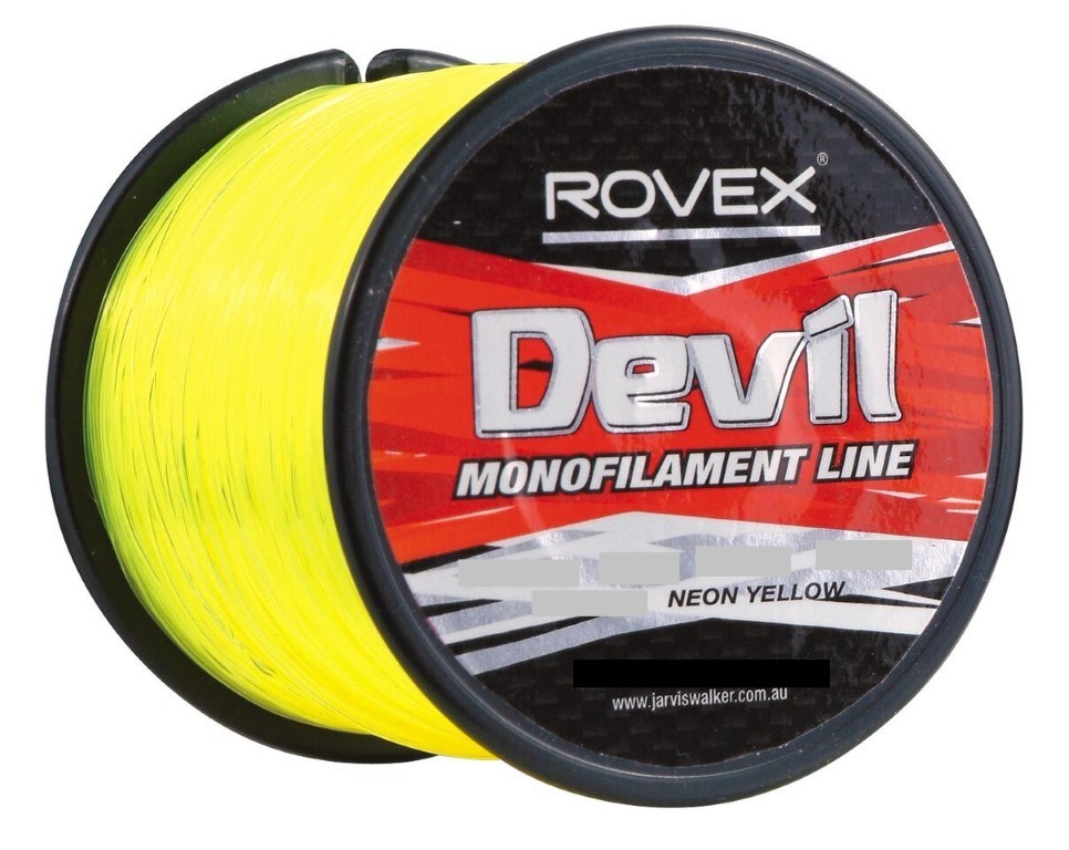 1970m Spool of 6lb Rovex Devil Fishing Line Neon Yellow Mono Fishing Line