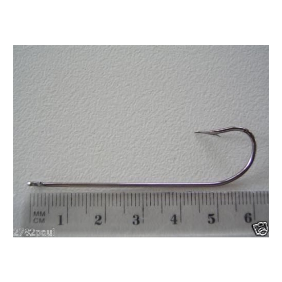 SIZE 4/0 MUSTAD 4540BLN M.T POINT EXTRA LONG SHANK HOOKS QTY 26 FISHING