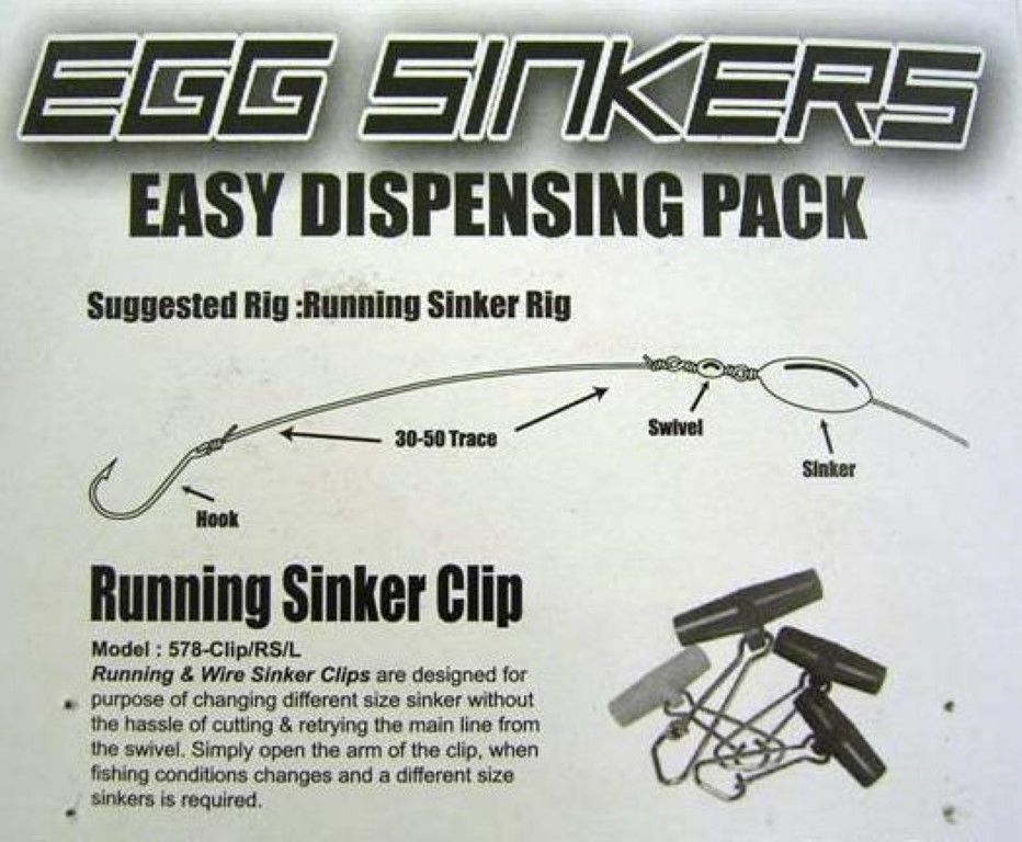 55 ASSORTED EGG SINKERS IN EASY DISPENSING PACK 5 SIZES eBay