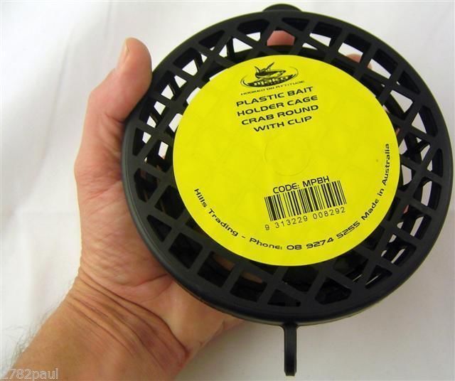 MAKO PLASTIC CRAB BAIT HOLDER CAGE WITH BASE CLIP for CRABS REDCLAW YABBIES eBay