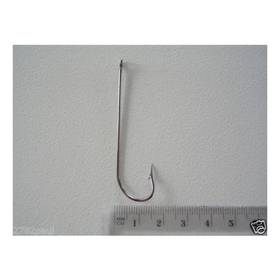SIZE 4/0 MUSTAD 4540BLN M.T POINT EXTRA LONG SHANK HOOKS QTY 26 FISHING