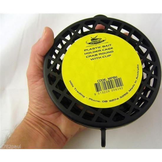 MAKO 8 PACK PLASTIC CRAB BAIT HOLDER CAGE & BASE CLIP CRABS, REDCLAW