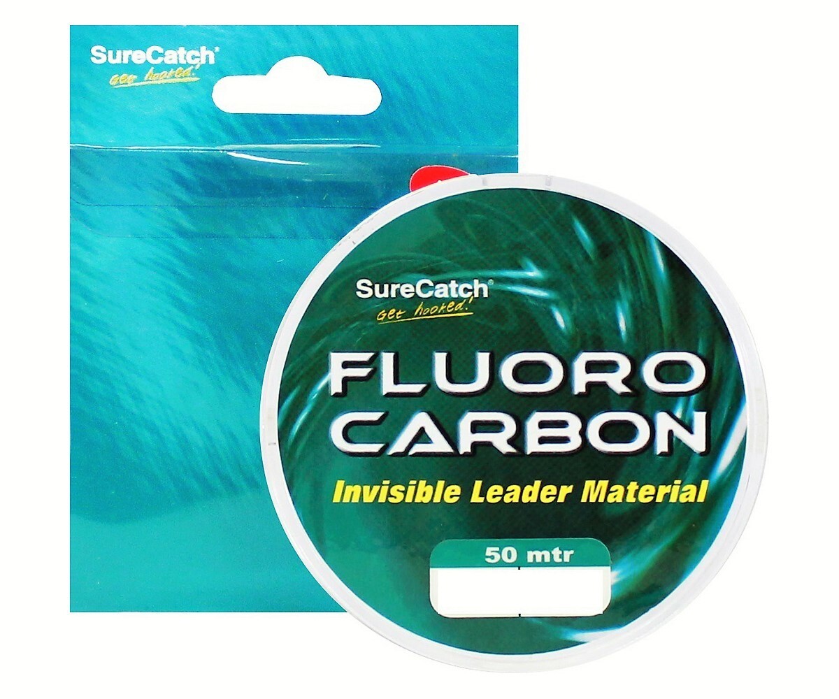 50m Spool of Surecatch Fluorocarbon Invisible Fishing Leader Material