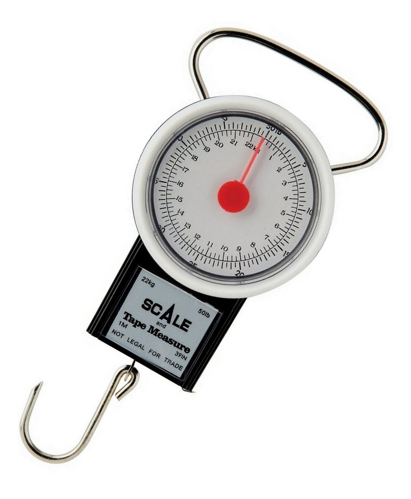 Berkley Portable 50lb Fish Weighing Scale with 1m BuiltIn Tape Measure