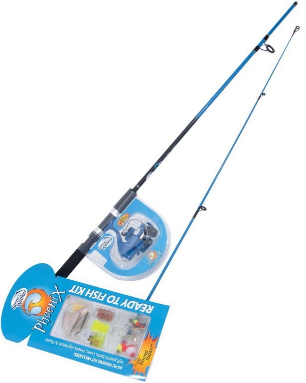 Jarvis Walker 6ft 2 Pce Phoenix Fishing Rod and Reel Combo with 65Pce