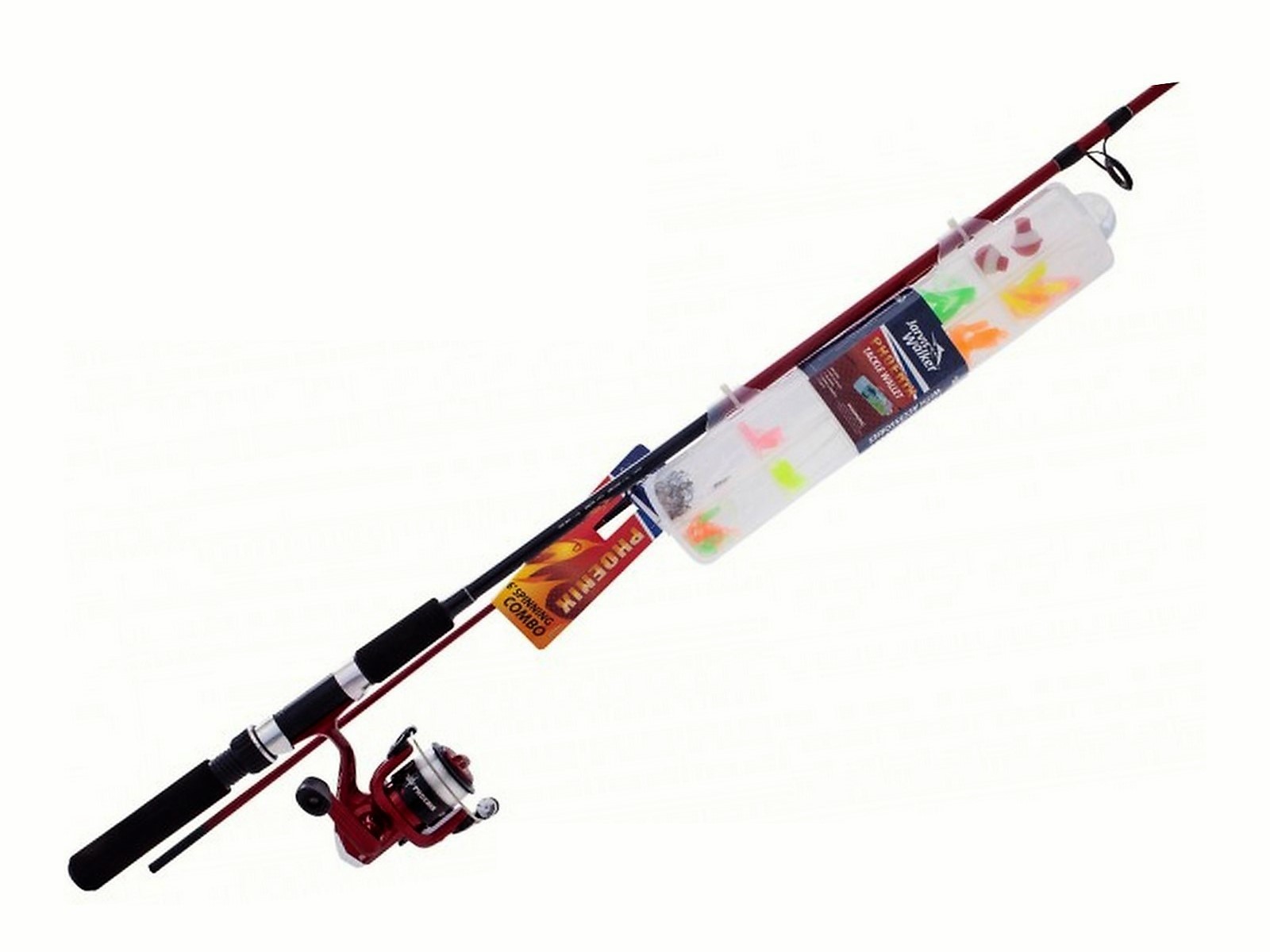 Jarvis Walker 6ft 2 Pce Phoenix Fishing Rod and Reel Combo with 70Pce