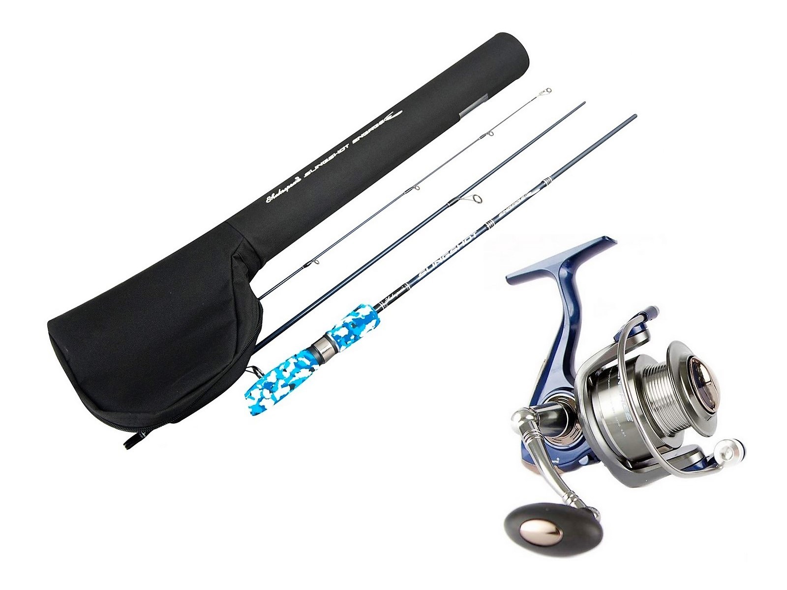 7ft Shakespeare Engage 4 Piece Travel Rod and Reel Combo 10kg Spin Combo eBay