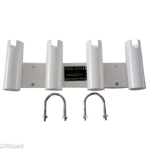 BULL BAR ROD HOLDER WHITE POWDER COATED ALLOY 4 HOLE eBay