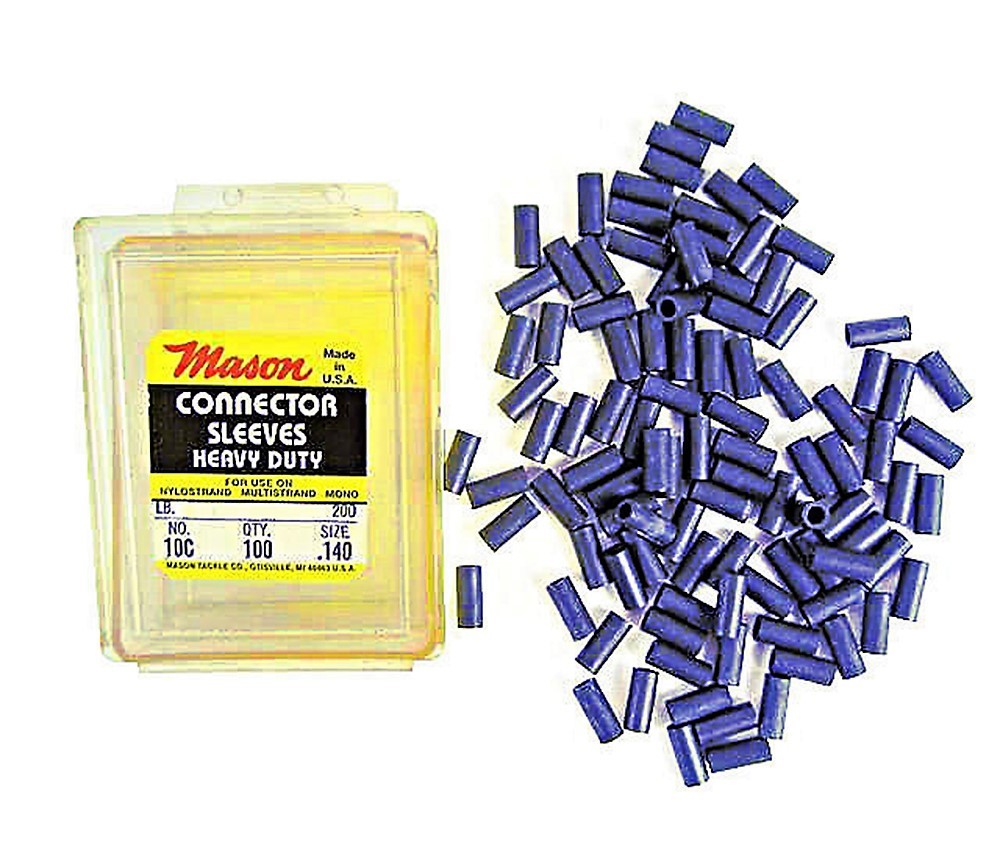 100 x Size 10 Mason Crimps Crimping Connector Sleeves for Fishing