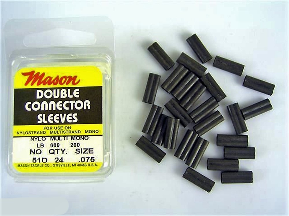 24 x Size 51 Mason Crimps Double Connector Sleeves for Fishing Wire/Line