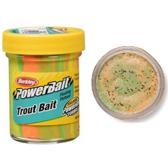 50gm Tub of Orange Twist Berkley Powerbait Trout Bait Dough - Original Scent