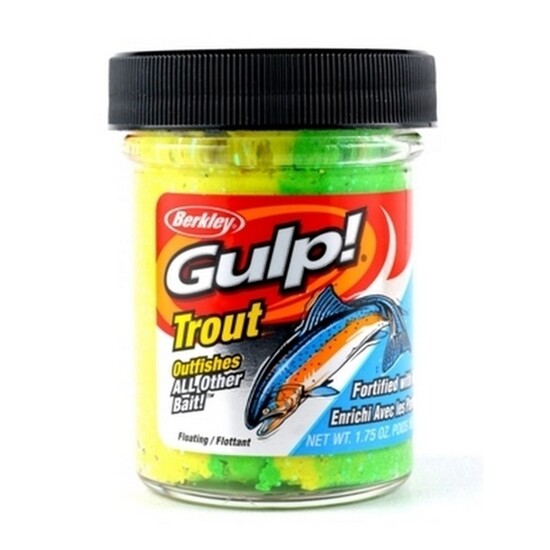 50g Tub of Berkley Gulp! Rainbow Candy Floating Trout Bait Dough