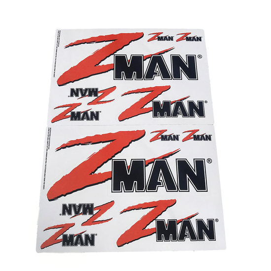 ZMan Lures Team ZMan Sticker Pack-12 Assorted Vinyl Fishing Stickers-Boat Decals