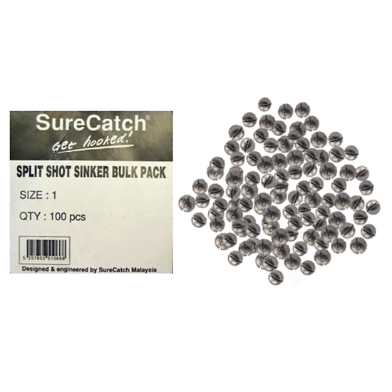 NEW SPLIT SHOT SINKER BULK PACK - Size 1 x 100 PIECES