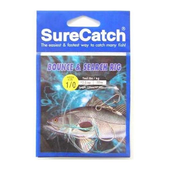 Size 1/0 Surecatch Bounce and Search 30lb Fishing Rig - Pre-Tied Rig