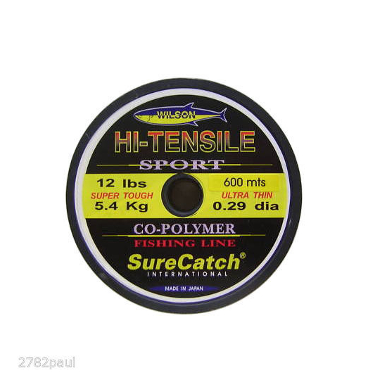 WILSON HI-TENSILE ULTRA THIN FISHING LINE 12LB 600 MTS