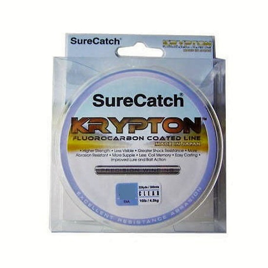 300m Spool of 10lb Surecatch Krypton Fluorocarbon Coated Monofilament Fishing Line