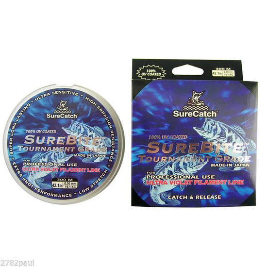 SURECATCH SUREBITE TOURNAMENT GRADE-42.1LB 300 MTS-100% UV COATED-JAPANESE MADE