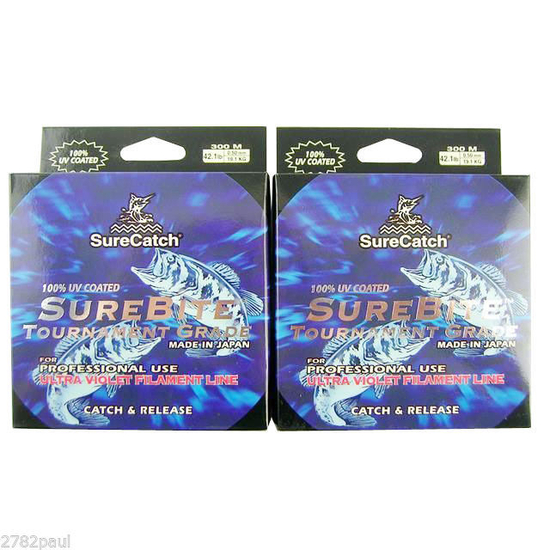 SURECATCH SUREBITE TOURNAMENT GRADE-42.1LB 300 MTS-TWIN PACK-100% UV COATED