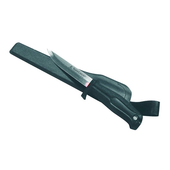SureCatch Blademaster 4 Inch Stainless Steel Bait Knife with Plastic Sheath