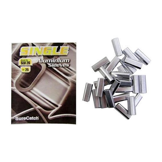NEW ALUMINIUM FISHING CRIMPS / SLEEVES 2.6mm 25pce PACK