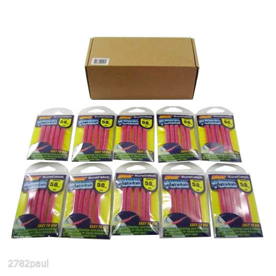 10 PACK - FISHING 5mm HEAT SHRINK TUBING - RED - 0.9m