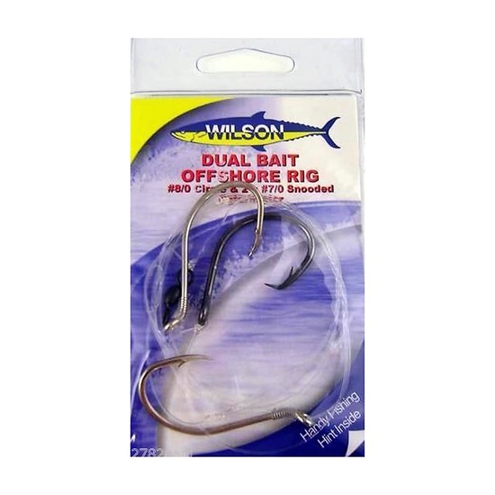 Wilson Live Dual Bait Offshore Rig - 8/0 Circle & 2 X 7/0 Snooded Paternoster