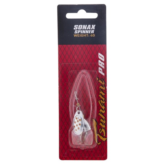 Size 1 Silver Blade/Red & Yellow Tsunami Sonax Spinner Lure - 4gm Spinner