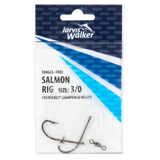Jarvis Walker Size 3/0 Tangle Free Salmon Rig With Chemically Sharpened Hooks