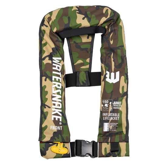 Camo Watersnake Manual Inflatable PFD - Level 150 Adult Life Jacket