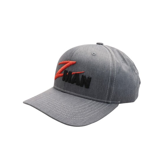 Zman Heather Grey Premium Cap - Fishing Hat with Snap Closure