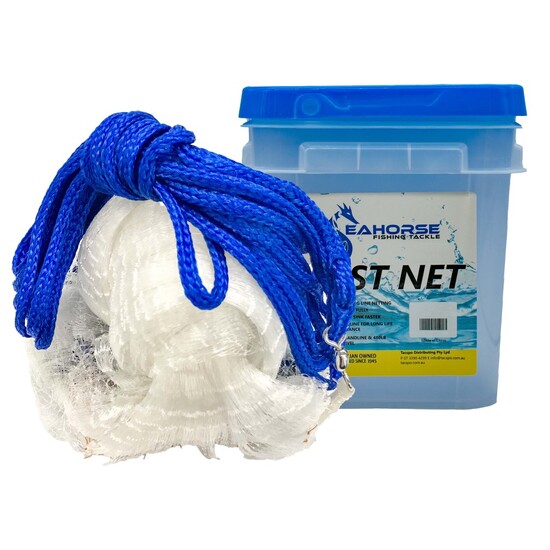 Seahorse Bottom Pocket 12ft Mono Cast Net with 1 Inch Mesh