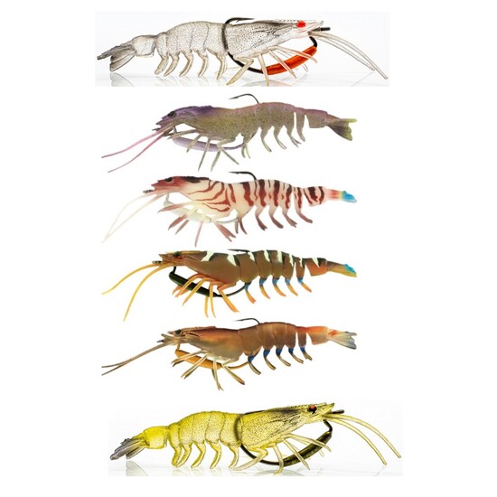 125mm Chasebaits Flick Prawn Soft Plastic Fishing Lure with 8gm Lead Weight
