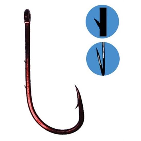 Size 1/0 Gamakatsu Red Baitkeeper Hooks Qty: 7 Fishing Hooks