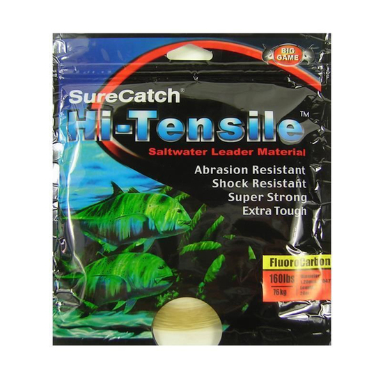 SureCatch Hi-Tensile 160lb Fluoro Carbon Leader - 20M - Big Game - Made In Japan