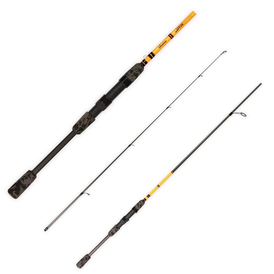 6'6 Okuma Jaw 3-6kg Spin Rod - 2 Pce Spinning Fishing Rod with Camo Split Grips