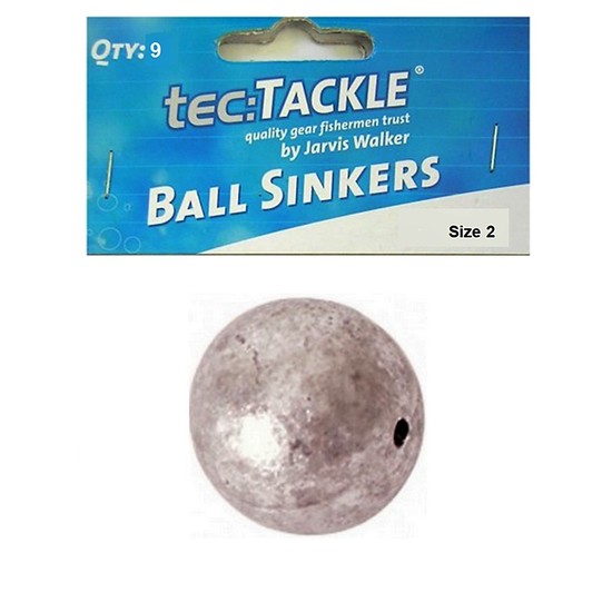 9 x Jarvis Walker 2 Ball Sinkers - Pre Packed 2 Ball Fishing Sinkers