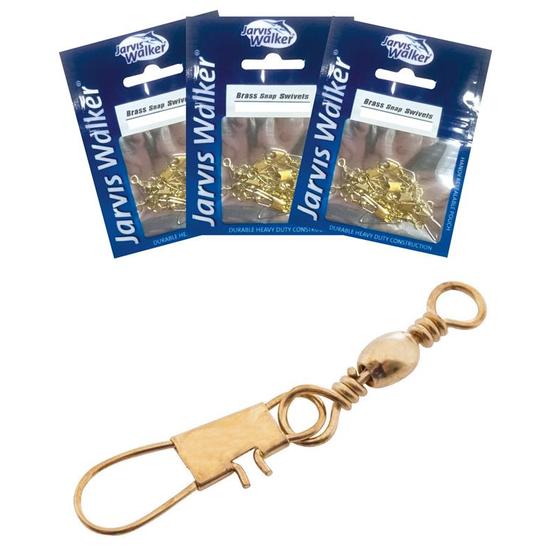 18 x Jarvis Walker Size 1 Barrel Swivels with Interlock Snaps - 50lbs