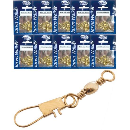 70 x Jarvis Walker Size 4 Barrel Swivels with Interlock Snaps - 34lbs