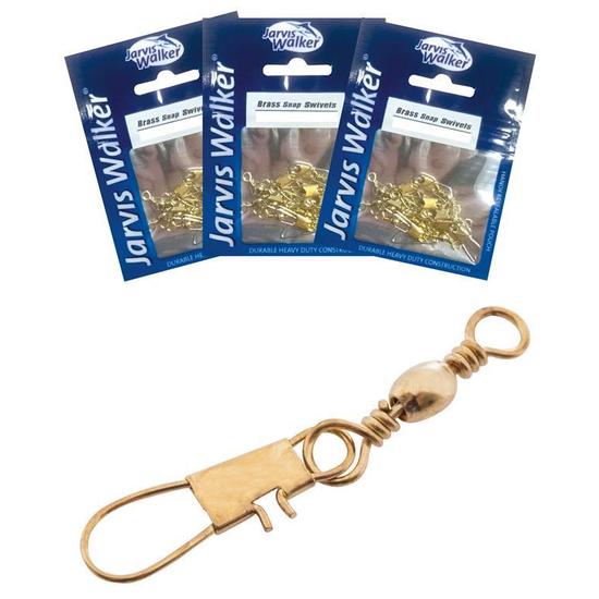 21 x Jarvis Walker Size 4 Barrel Swivels with Interlock Snaps - 34lbs