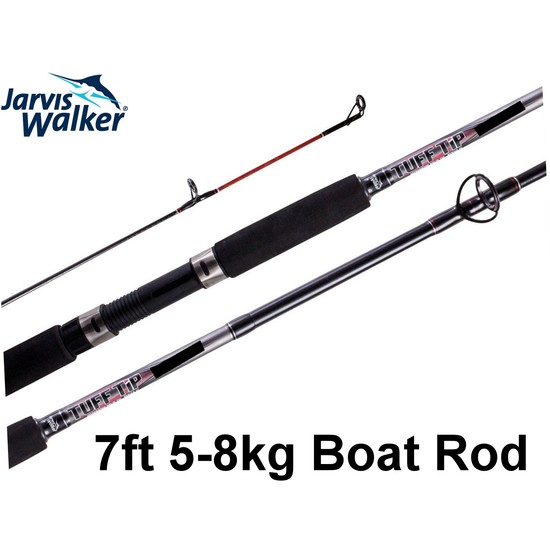 Jarvis Walker 7ft Tuff Tip 5-8kg Fishing Rod-2 Pce Boat Rod with Solid Glass Tip