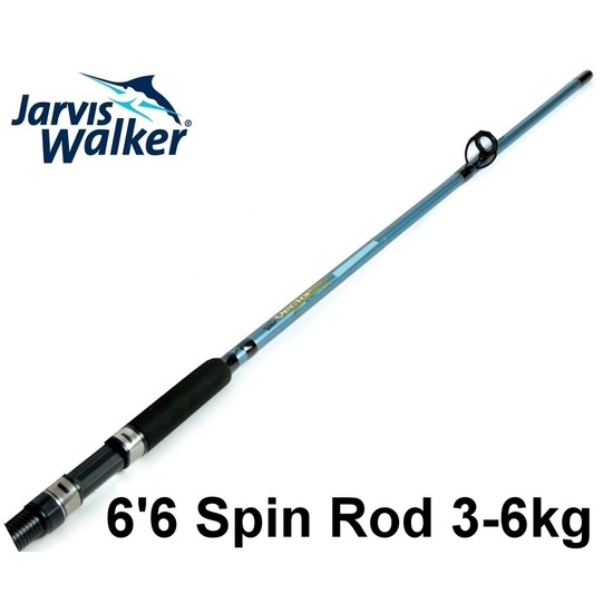 Jarvis Walker 6'6 Vector V 3-6kg Fishing Rod-2Pce Spin Rod with Solid Glass Tip