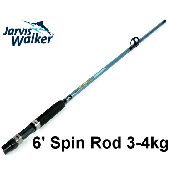 Jarvis Walker 6ft Vector IV 3-4kg Fishing Rod-2Pce Spin Rod with Solid Glass Tip