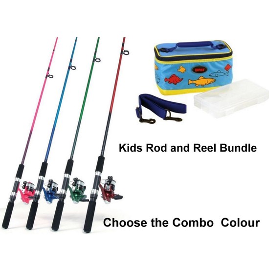 Jarvis Walker 6' Zenith Kids Fishing Rod and Reel Combo and Tackle Bag with Tray