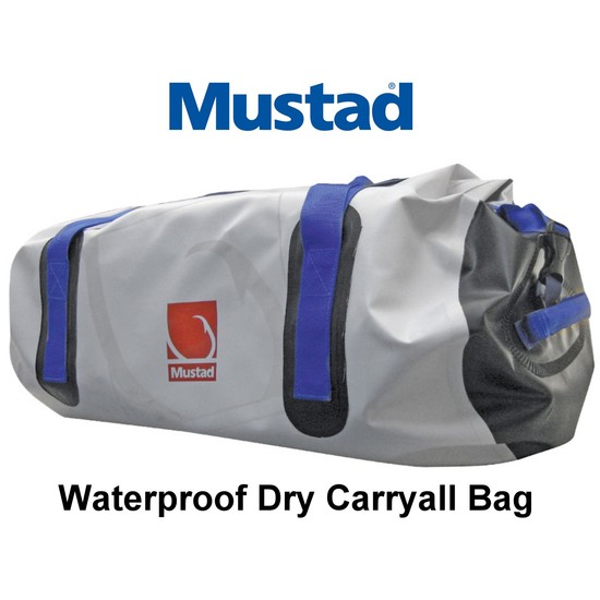 Mustad 50L Waterproof Roll Up Duffle Bag - Tarpaulin PVC Dry Carryall Bag