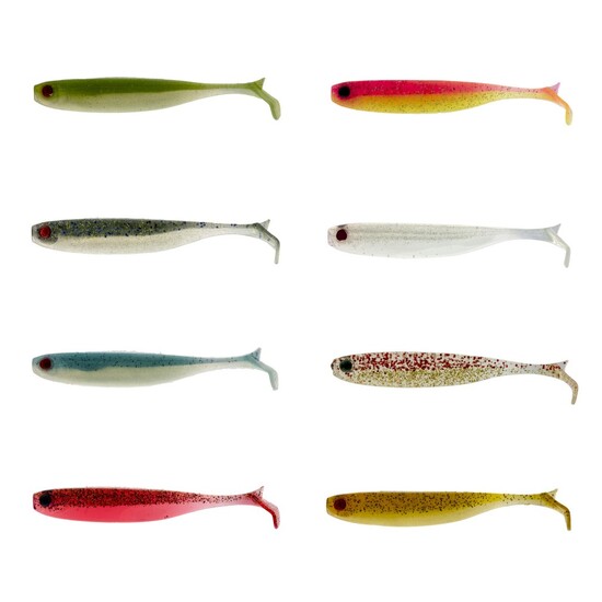 6 Pack of 3.5 Inch Mustad Mezashi Z-Tail Minnow Soft Bait Fishing Lures
