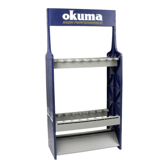 Okuma 16 Hole Plastic Fishing Rod Rack - Combination Rod Holder