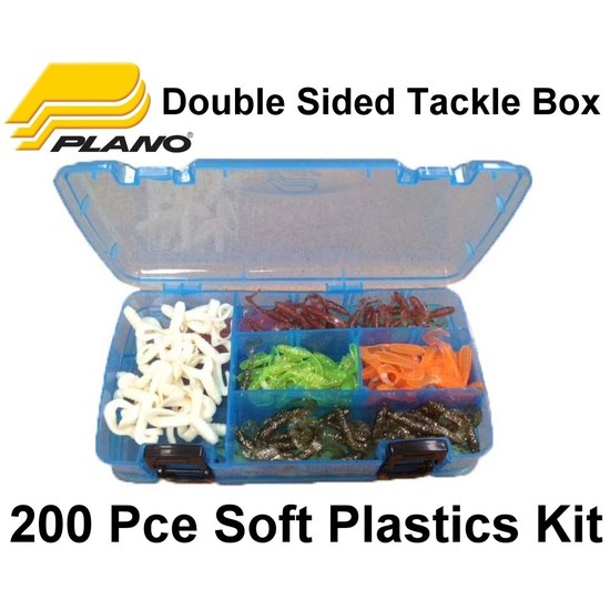 Plano 200 Pce Ultimate Soft Plastics Fishing Tackle Kit - Assorted Lure Pack